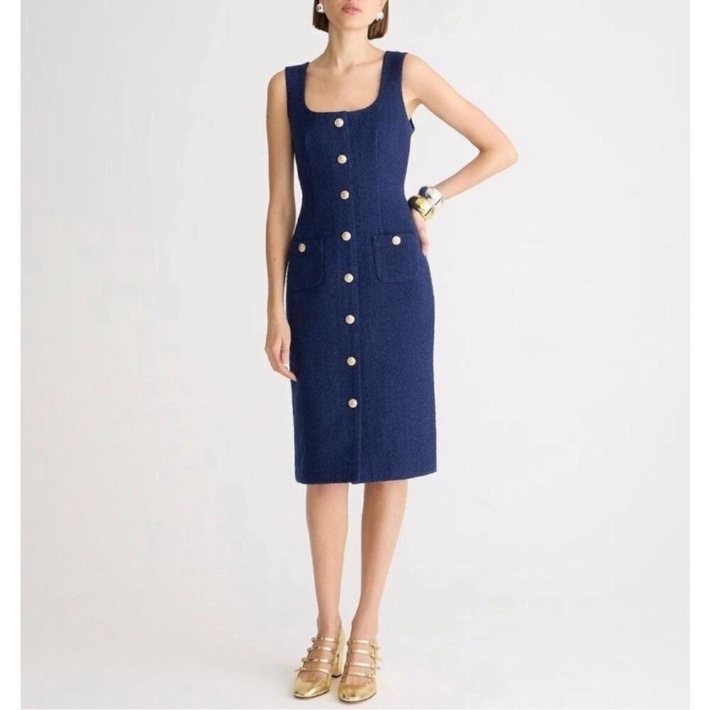 J. Crew Blue Midi Dress NWT
